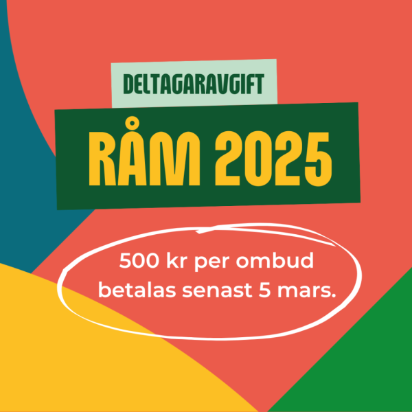 Deltagaravgift till riksårsmötet 2025