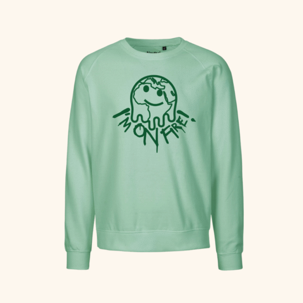 Sweatshirt ljusgrön - I'm on fire!